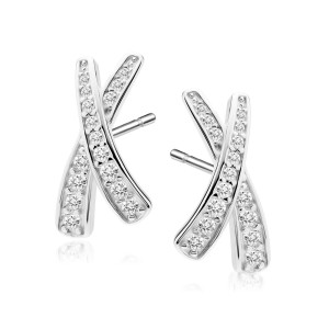 Cercei argint cu pietre  DiAmanti Z2123ER_W-DIA (Argint 925‰ 1,6 g.)